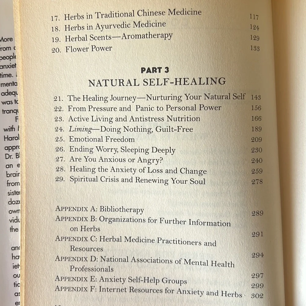 “Healing Anxiety with Herbs” Hardcover Book Self-Healing Program